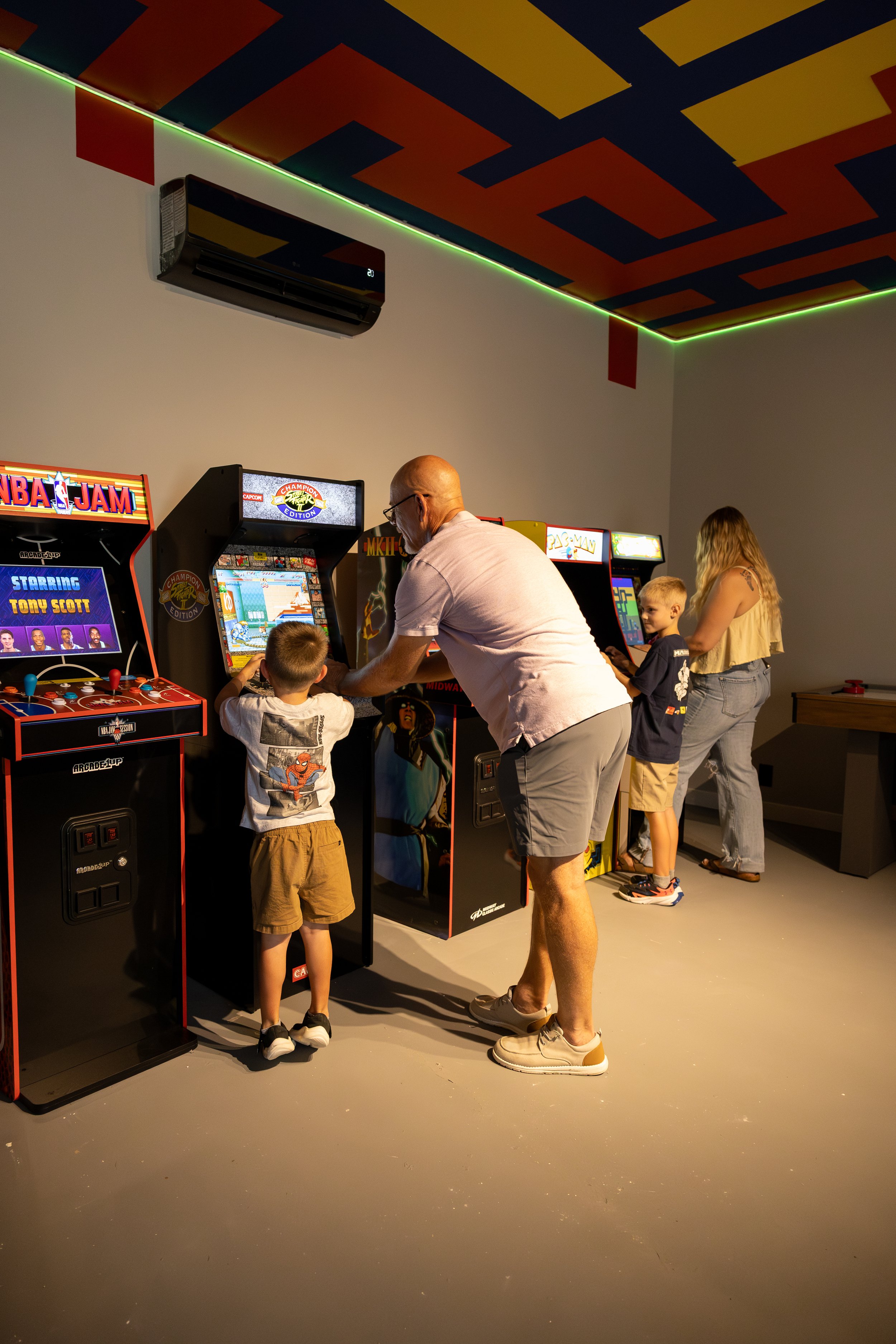 Arcade and game room at The Penrose House